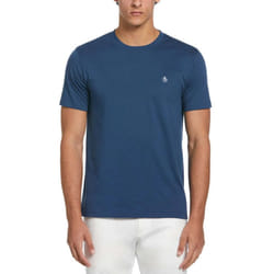 Original Penguin Mens Pete Embroidered Logo T-Shirt - S, Blue