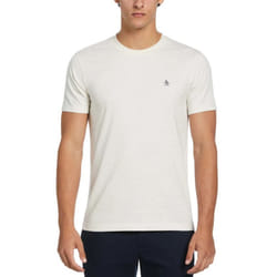 Original Penguin Mens Pete Embroidered Logo T-Shirt - S, Cream