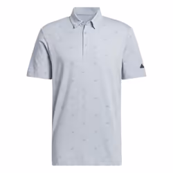 Adidas Mens Go-To Crest Golf Polo Shirt - S, Light Blue