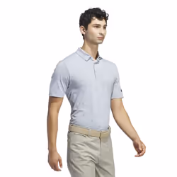 Adidas Mens Go-To Crest Golf Polo Shirt - S, Light Blue