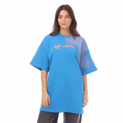 Off White Womens/Ladies Painter Logo T-Shirt Dress