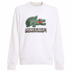 Lacoste Unisex Adult Minecraft Long-Sleeved Sweatshirt - M, White