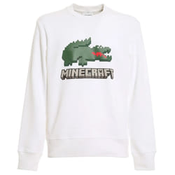Lacoste Unisex Adult Minecraft Long-Sleeved Sweatshirt - M, White