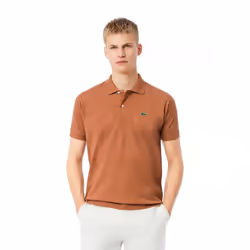 Lacoste Mens L.12.12 Original Pique Classic Polo Shirt - S, Brown