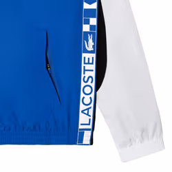 Lacoste Mens Sport Colour Block Tennis Jacket - XS, White/Blue/Black