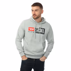 Diesel Mens S-Girk Cuty Felpa Hoodie - XL, Grey
