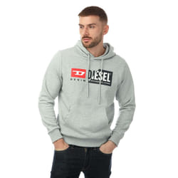 Diesel Mens S-Girk Cuty Felpa Hoodie - XXL, Grey