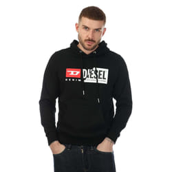 Diesel Mens S-Girk Cuty Felpa Hoodie - M, Black