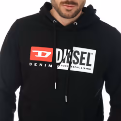 Diesel Mens S-Girk Cuty Felpa Hoodie - S, Black