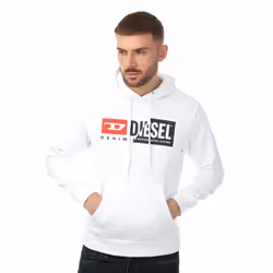 Diesel Mens S-Girk Cuty Felpa Hoodie - M, White