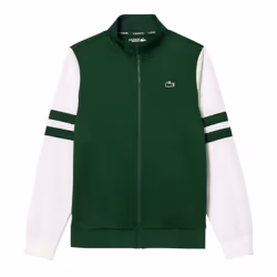 Lacoste Unisex Adult Sportsuit Striped Tennis Jacket - XS, Green/White