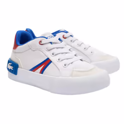 Lacoste Childrens/Kids L004 Trainers - 4 UK Child, White/Red