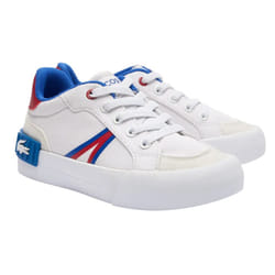 Lacoste Childrens/Kids L004 Trainers - 7 UK Child, White/Red
