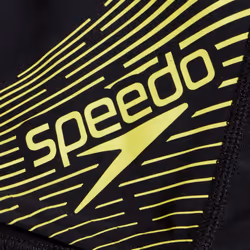 Speedo Boys Medley Logo Swim Shorts - 11-12 Years, Black/Yellow