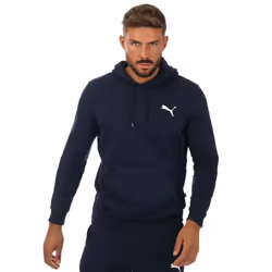 Puma Mens Essentials Small Logo Hoodie - M, Navy