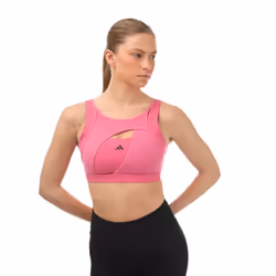 Adidas Womens/Ladies Power Impact Luxe Medium Support Sports Bra - S, Pink