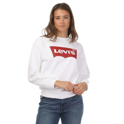 Levis Womens/Ladies Graphic Crew Neck Standard Sweatshirt - 6 UK, White