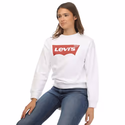 Levis Womens/Ladies Graphic Crew Neck Standard Sweatshirt - 6 UK, White