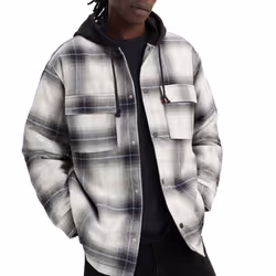 Levis Unisex Adult Jack Worker Hooded Overshirt - S, Grey