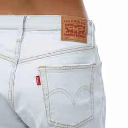 Levis Womens/Ladies 501 Mid Thigh Shorts - 27R, Light Blue