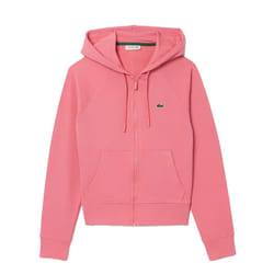 Lacoste Womens/Ladies Fleece Full Zip Hoodie - 10 UK, Pink