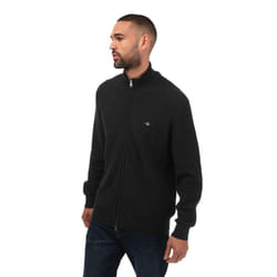 Gant Mens Textured Cotton Zipped Cardigan