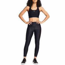 Under Armour Womens/Ladies HeatGear Printed Ankle Length Leggings - 8 UK, Black