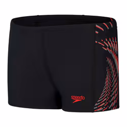 Speedo Boys Plastisol Swim Shorts - 5-6 Years, Navy/Red
