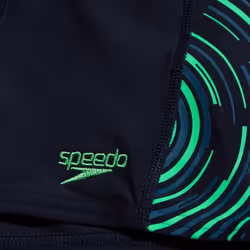 Speedo Boys Plastisol Swim Shorts - 15-16 Years, Navy/Green