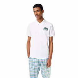 Lacoste Mens Mini Pique Polo Shirt - M, White