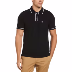 Original Penguin Mens Earl Cotton Pique Polo Shirt - S, Black