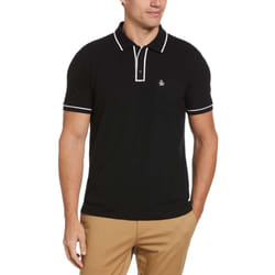 Original Penguin Mens Earl Cotton Pique Polo Shirt - S, Black