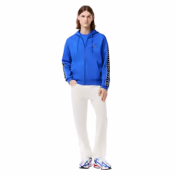 Lacoste Mens Jogger Zipped Hoodie - XS, Blue