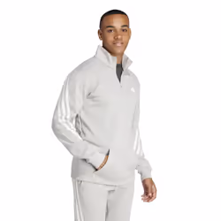 Adidas Mens Future Icons Striped Half Zip Sweatshirt - S, Grey