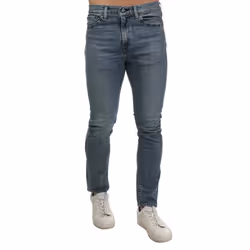 Levis Mens 510 Super Worn Leather Patch Skinny Jeans - 31R, Blue
