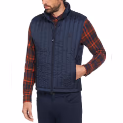 Original Penguin Mens Vertical Quilted Gilet - M, Navy