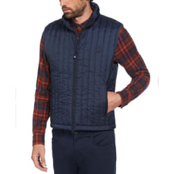 Original Penguin Mens Vertical Quilted Gilet - M, Navy