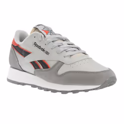 Reebok Mens Classic Leather Trainers - 5.5 UK, Pure Grey/Vector Red