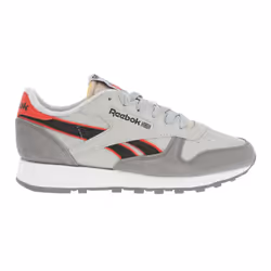 Reebok Mens Classic Leather Trainers - 5.5 UK, Pure Grey/Vector Red