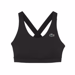 Lacoste Womens/Ladies Cross Strap Back Sports Bra - S, Black