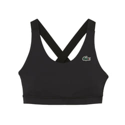 Lacoste Womens/Ladies Cross Strap Back Sports Bra - S, Black