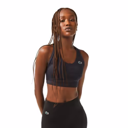 Lacoste Womens/Ladies Cross Strap Back Sports Bra - S, Black