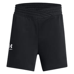 Under Armour Girls Rival Terry Cross Front Shorts - 7-8 Years, Black