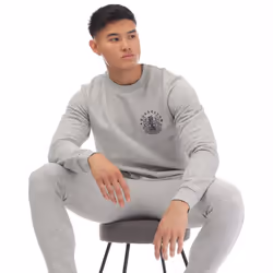 Aquascutum Mens Round Neck Sweatshirt - S, Grey