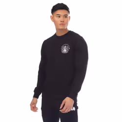 Aquascutum Mens Round Neck Sweatshirt - S, Black
