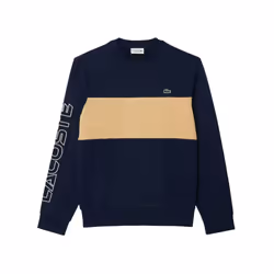Lacoste Unisex Adult Colour Block Crew Neck Sweatshirt - XS, Navy