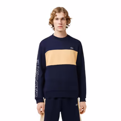 Lacoste Unisex Adult Colour Block Crew Neck Sweatshirt - XS, Navy