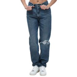 Levis Womens/Ladies 80's Leather Patch Mom Jeans - 26S, Denim