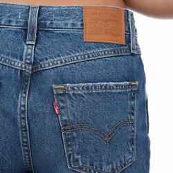 Levis Womens/Ladies 80's Leather Patch Mom Jeans - 26S, Denim