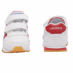 Lacoste Childrens/Kids Partner Trainers - 4.5 UK Child, White/Red